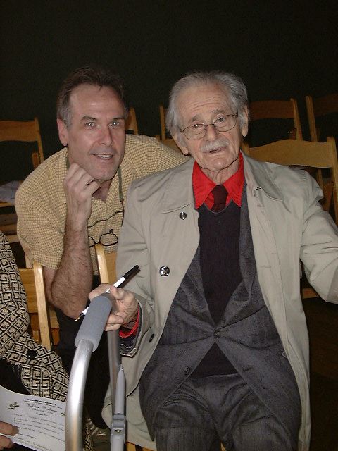 Tony with mentor, Norman Corwin-the poet laureate of radio