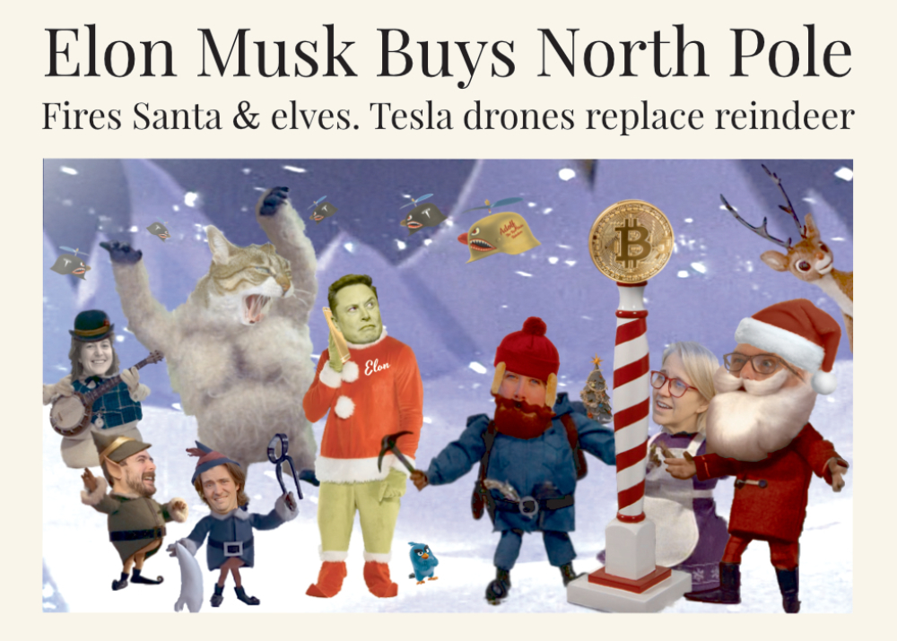 2022 - Elon Musk Buys North Pole